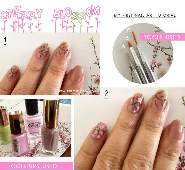 27 Blossom Inspired Nail Designs that Are Perfect for Spring - Days  Inspired | Floral nail designs, Cherry blossom nails, Cherry blossom nails  art