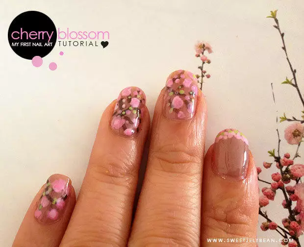 Cherry Blossom Nail Art