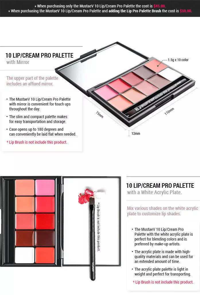 Mustaev Cream Pro Lip Palette