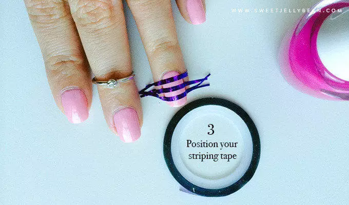 Pink Stripes Nail Art Tutorial