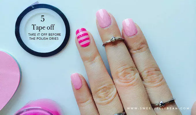 Pink Stripes Nail Art Tutorial