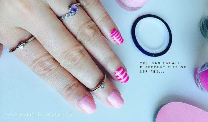 Pink Stripes Nail Art Tutorial