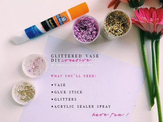 Glittered Vase DIY by SJB