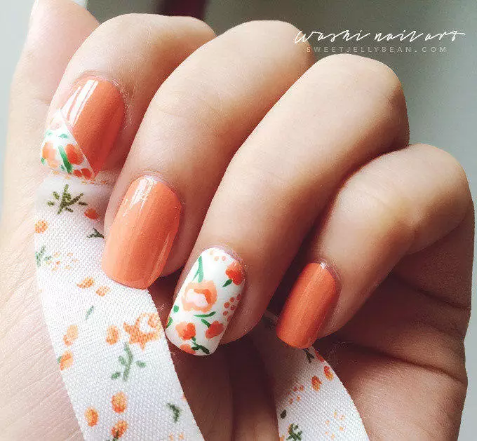 Floral Washi Inspired Nail Art