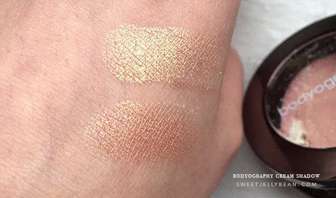 Swatched of Bodyography Cream Shadow