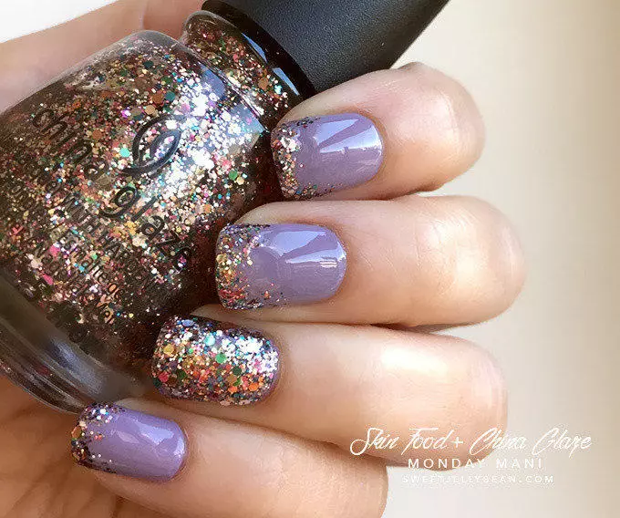 Glitter French Mani