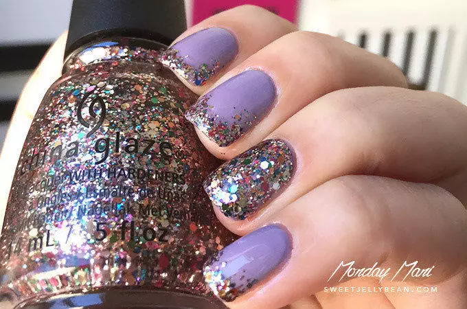 Glitter French Mani