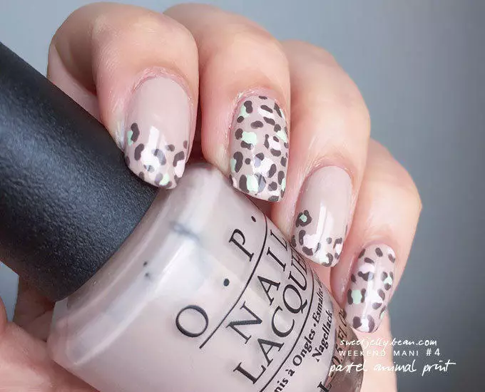 Weekend Mani Pastel Animal Print