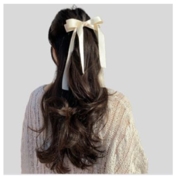 half-up bow